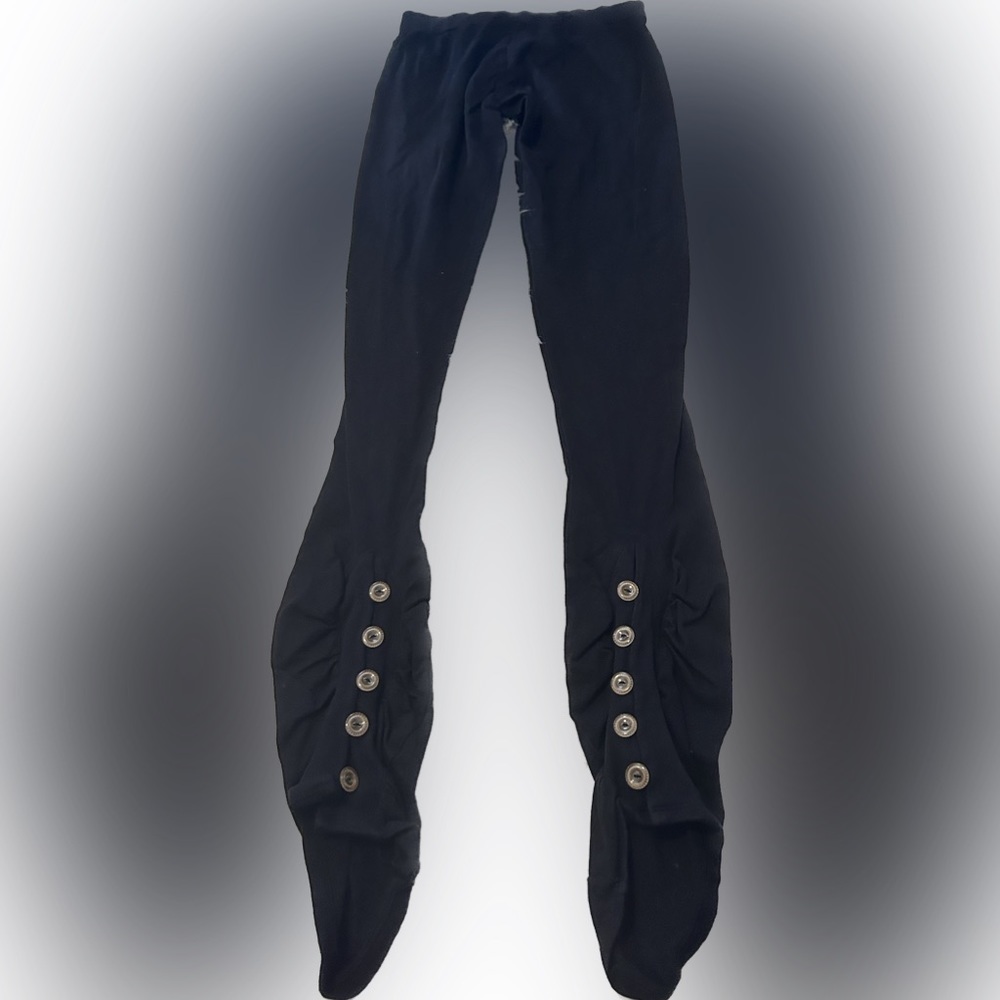 50%offw❤️Johnny Was Leggings JWLA black XS Womens Button flaw 177